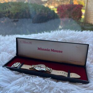 Vintage 1970s Minnie Mouse Bradley Wristwatch With Original Box